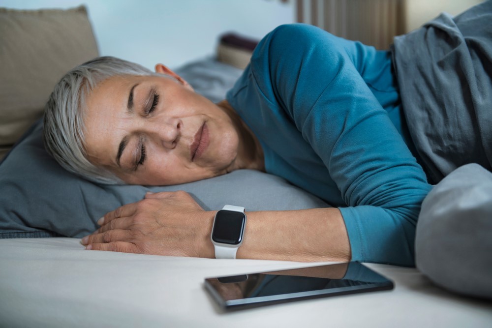 Woman Sleeping in Bed.